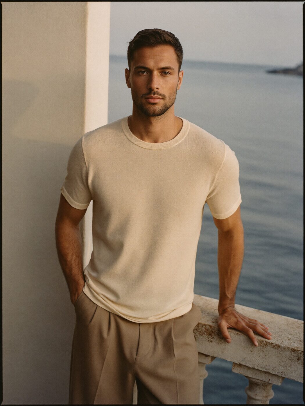 The Knit Tee in Ecru